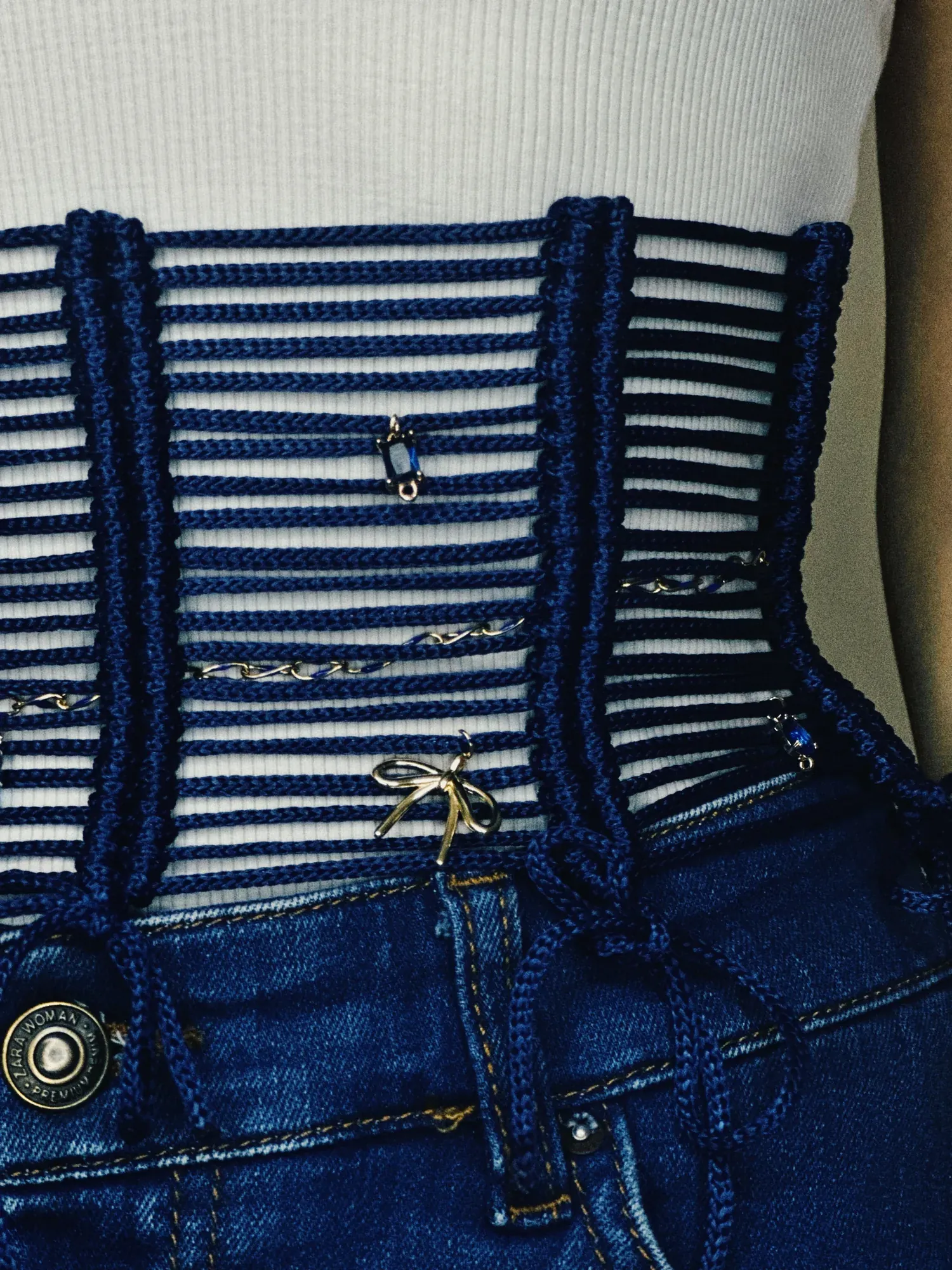 Women’s Wide Lace Up Corset Waist Belt "Santorini"