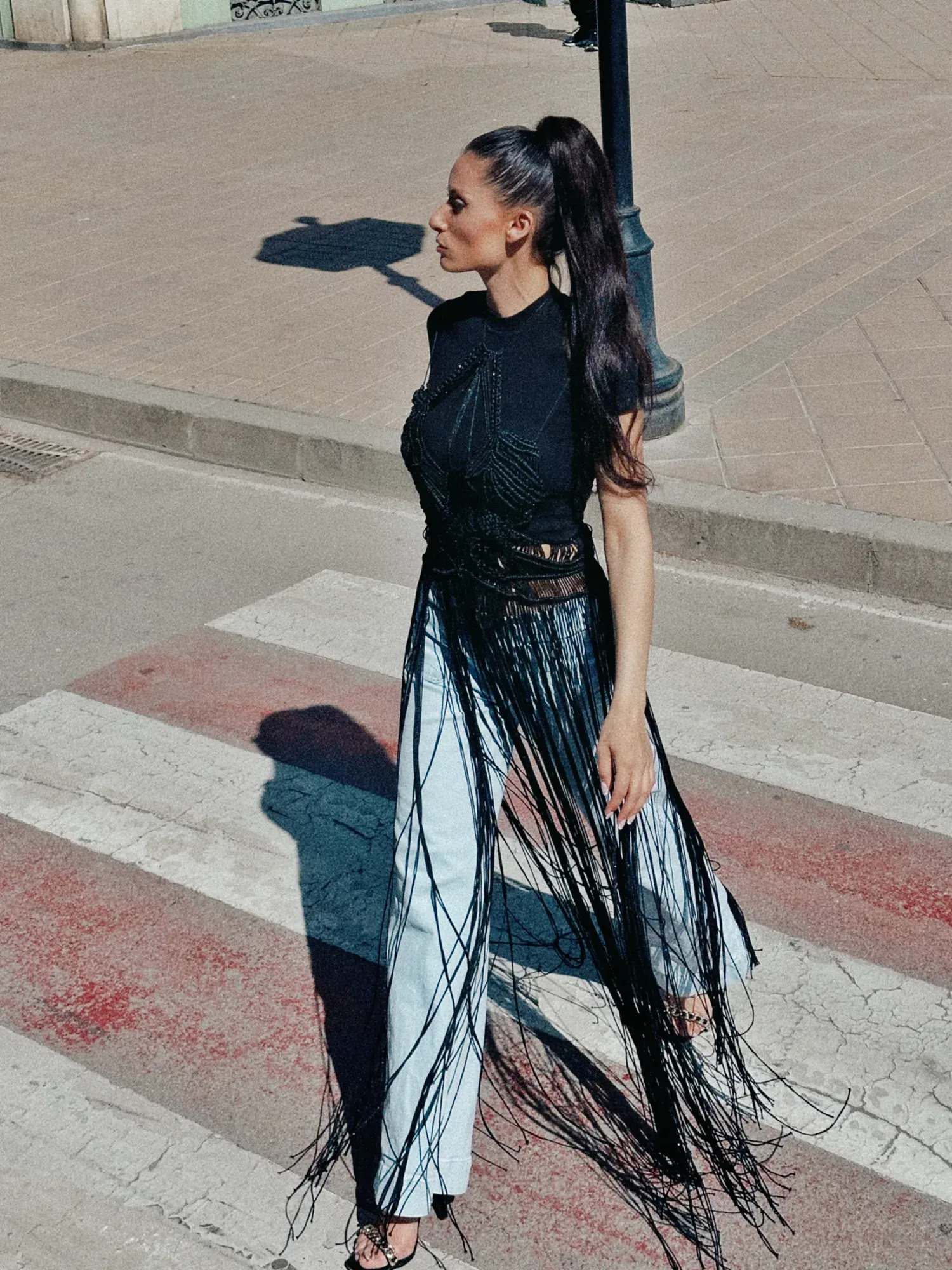 Paris Fringe Evening Maxi Dress – Bustier Elegant Gown
